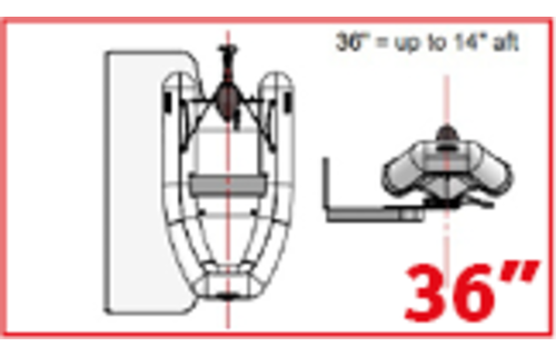 Hurley H2O Davit System 36 Mount Soft Bottom with foot plate to permanently mount to swim platform