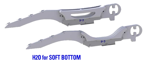 Hurley H2O Davit System 36 Mount Soft Bottom with foot plate to permanently mount to swim platform