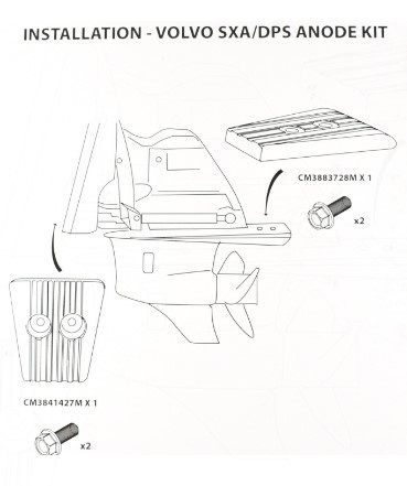 Allpa Zinkanode kit Volvo SX-A / DPS