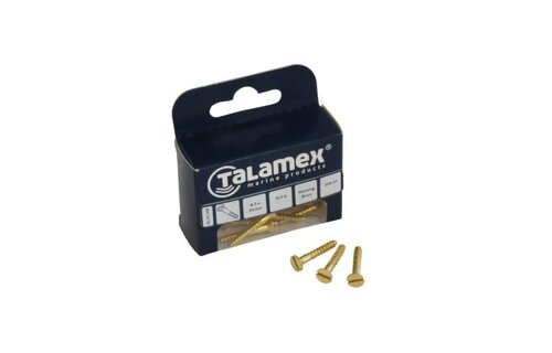 Houtschroef messing verz 3.0x12mm  (prijs per 6 st.)