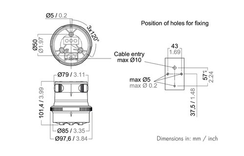 AS Serie 34 LED driekleur