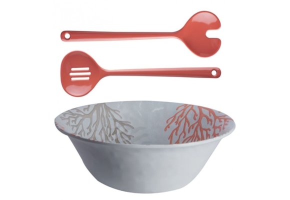 Mare Saladeschaal + Bestek | Coral