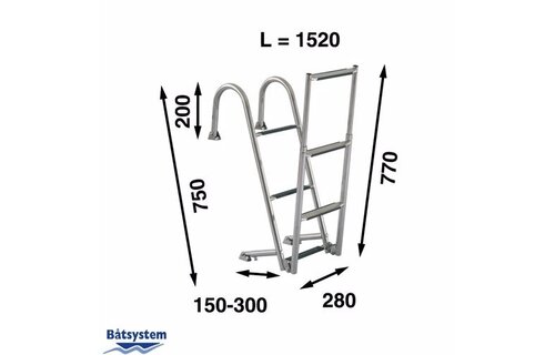 Rvs Opklapbare Ladder - 7 Treden