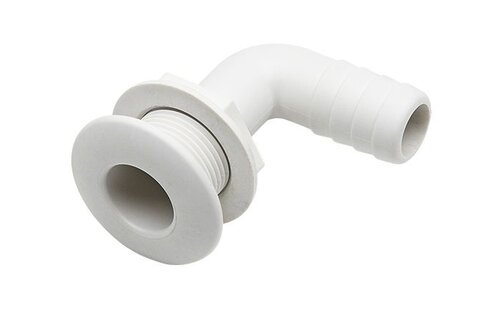 Huiddoorvoer haaks 25 mm wit