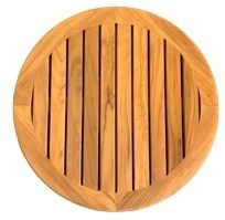 Massief teak tafelblad rond Ø610x23mm