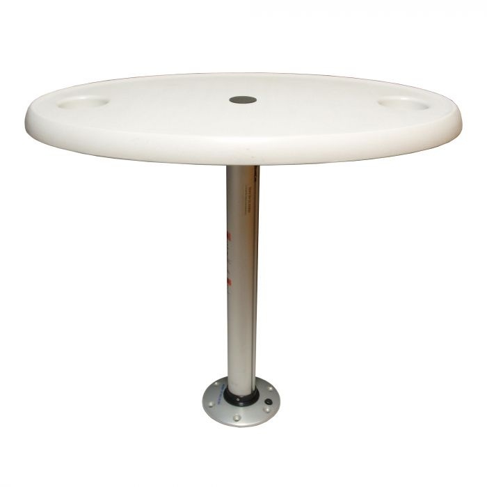 Volkunststof tafelblad ovaal set (457x762mm) met poot