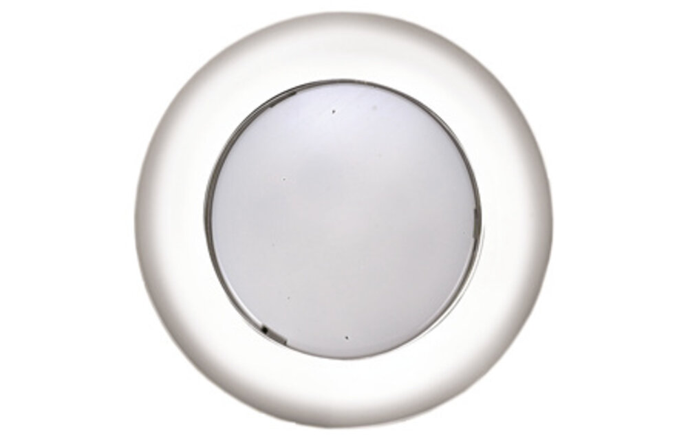 allpa Kunststof LED-Plafondlamp met wit Polycarbonaat huis, Ø77.2mm, inbouw, 12V/2,2W, LED 6x 5Ø, warm white