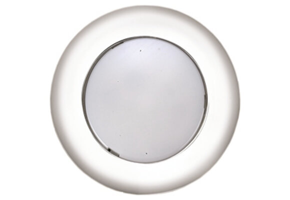 allpa Kunststof LED-Plafondlamp met wit Polycarbonaat huis, Ø77.2mm, inbouw, 12V/2,2W, LED 6x 5Ø, warm white