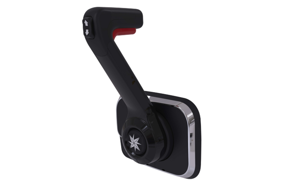SeaStar Xtreme Éénhandel motorbediening, zijmontage, met trim, zwart