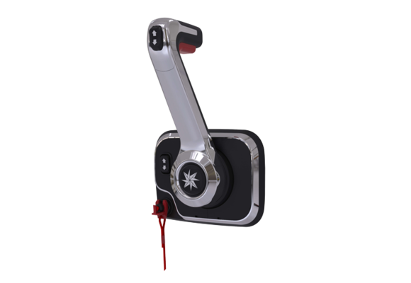 SeaStar Xtreme Control, zijmontage, Chrome met trim- en noodstopschakelaar