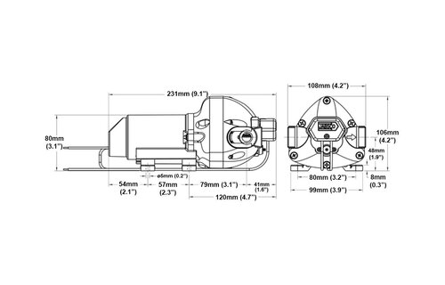 Jabsco hotshot 3 dekwaspomp 12V 11 L/M 50 PSI