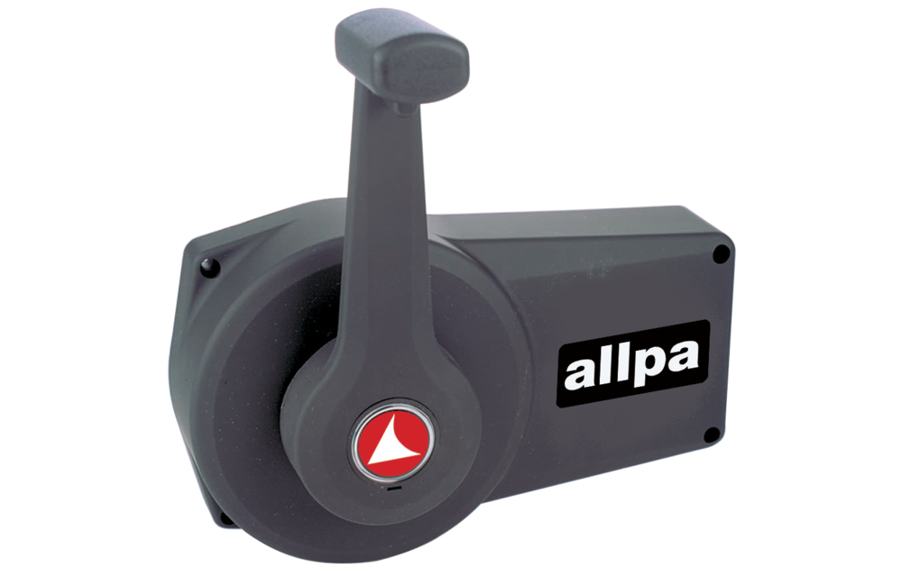 allpa Éénhandel motorbediening A90, zwart, zijmontage, met interlock