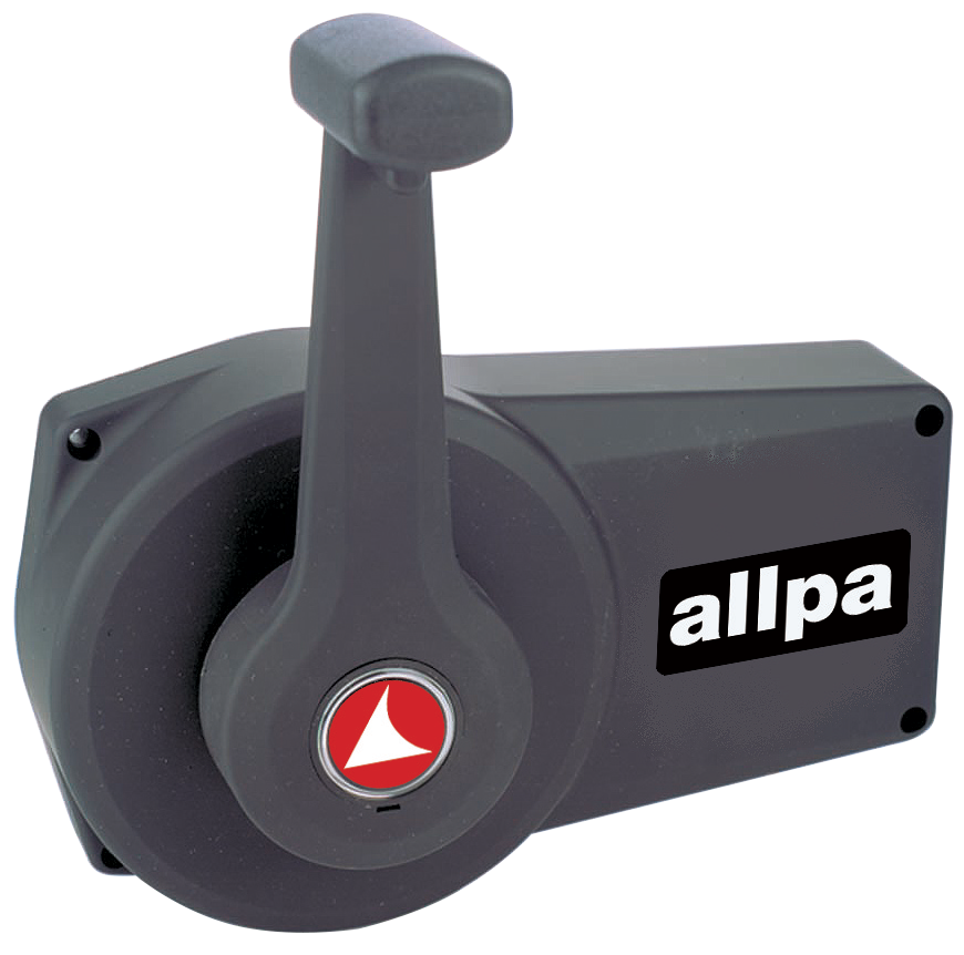 allpa Éénhandel motorbediening A90, zwart, zijmontage, met interlock