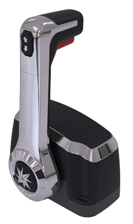 SeaStar Xtreme Schakelkast Topmontage, Chrome met Neutrale Interlock op Handle