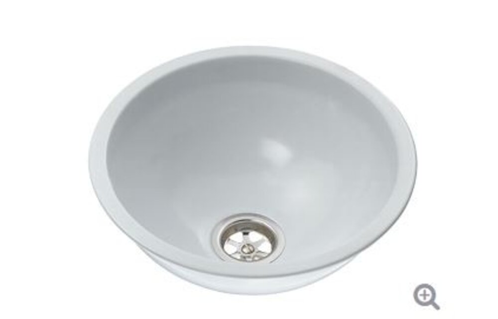 Ronde spoelbak met witte epoxy finish