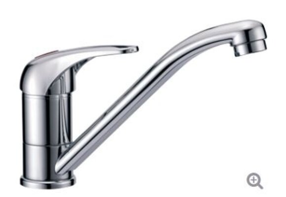 Verchroomde mengkraan 1 hendel