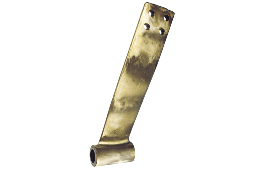 Bronzen uithouder met neopreen lagerbus, voor schroefas Ø25mm