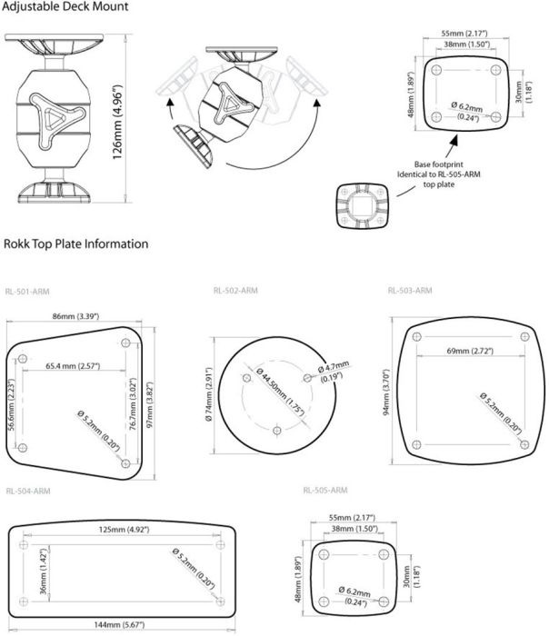 ROKK Midi basis met verstelbare balkoppeling