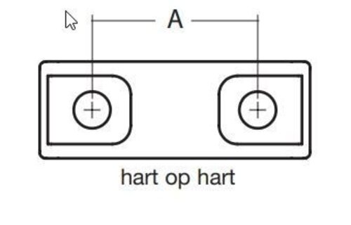 Geleide oog alu 22mm lijn breed