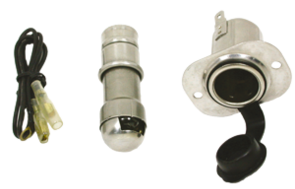 allpa RVS Sigarettenaansteker met verlichting, plug, aansteker & kabels, ingnition 15A, solenoid 30A