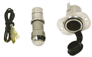 allpa RVS Sigarettenaansteker met verlichting, plug, aansteker & kabels, ingnition 15A, solenoid 30A