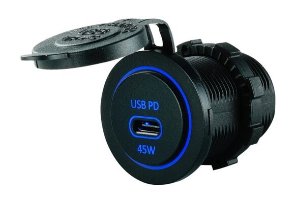 USB Stopcontact met USB-C snellader aansluiting : USB-C PD 45W