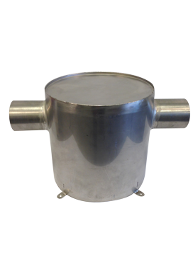 RVS waterlock, verticaal, slangaansluiting