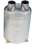 RVS waterlock, verticaal, slangaansluiting