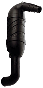 Kunststof zwanenhals - slangaansluiting Ø40/45/50mm