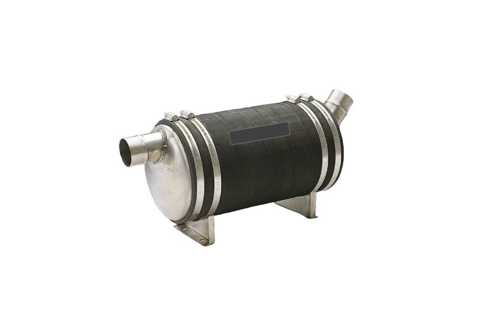 Waterlock / uitlaatdemper Schuine aansluiting