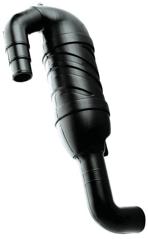 Kunststof zwanenhals - slangaansluiting Ø40/45/50mm