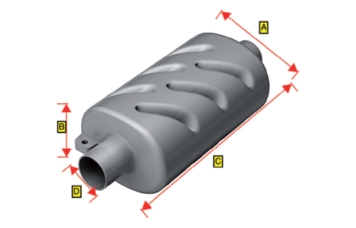 Kunststof uitlaatdemper