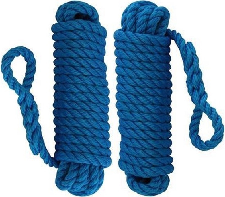 2 stuks fenderlijn | Blauw | 2,5 m