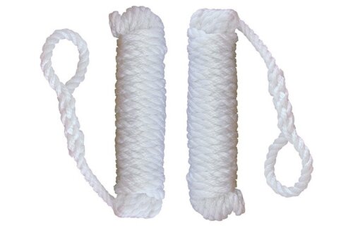2 stuks fenderlijn | Wit | 2,5 m