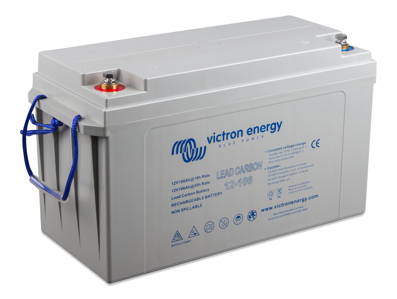 Lead Carbon accu 12V/106Ah (M8)