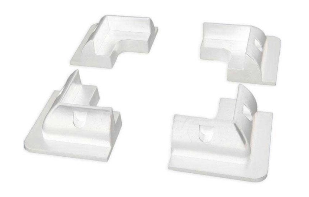 Hoekblokken wit zonnepaneel (set van 4)