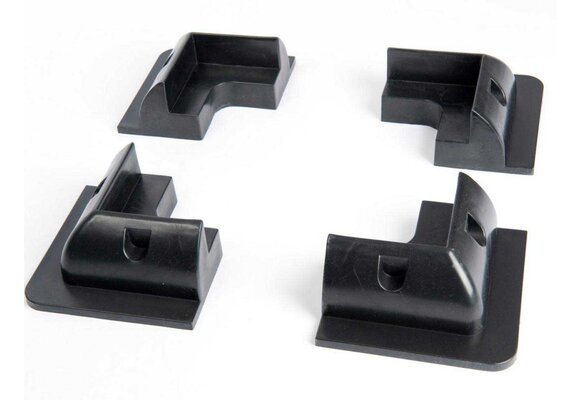 Hoekblokken zwart t.b.v. zonnepaneel (set van 4)