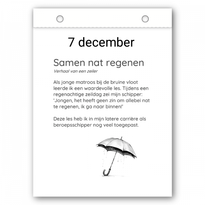 Zeilen scheurkalender