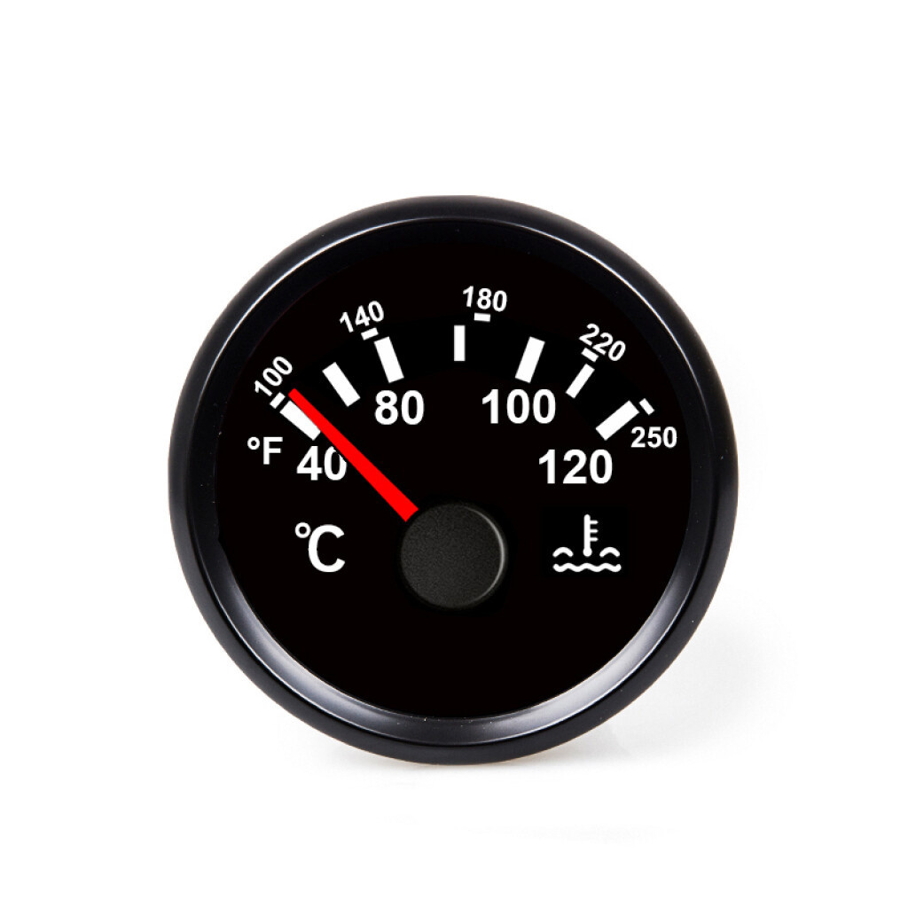 Hollex | Koelwatertemp. meter | Zwart 9-32V max temp. 120°