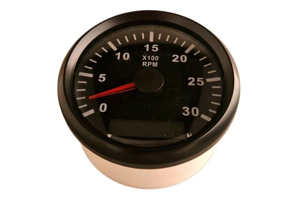 Hollex | Toeren/urenteller | Zwart 9-32V 0-3000rpm