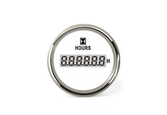 Hollex | Digitale bedrijfsurenteller | Wit/RVS 9-32V
