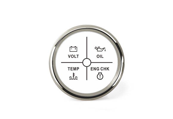 Hollex | Alarminstrument 4 in 1 | Wit/RVS 9-32V