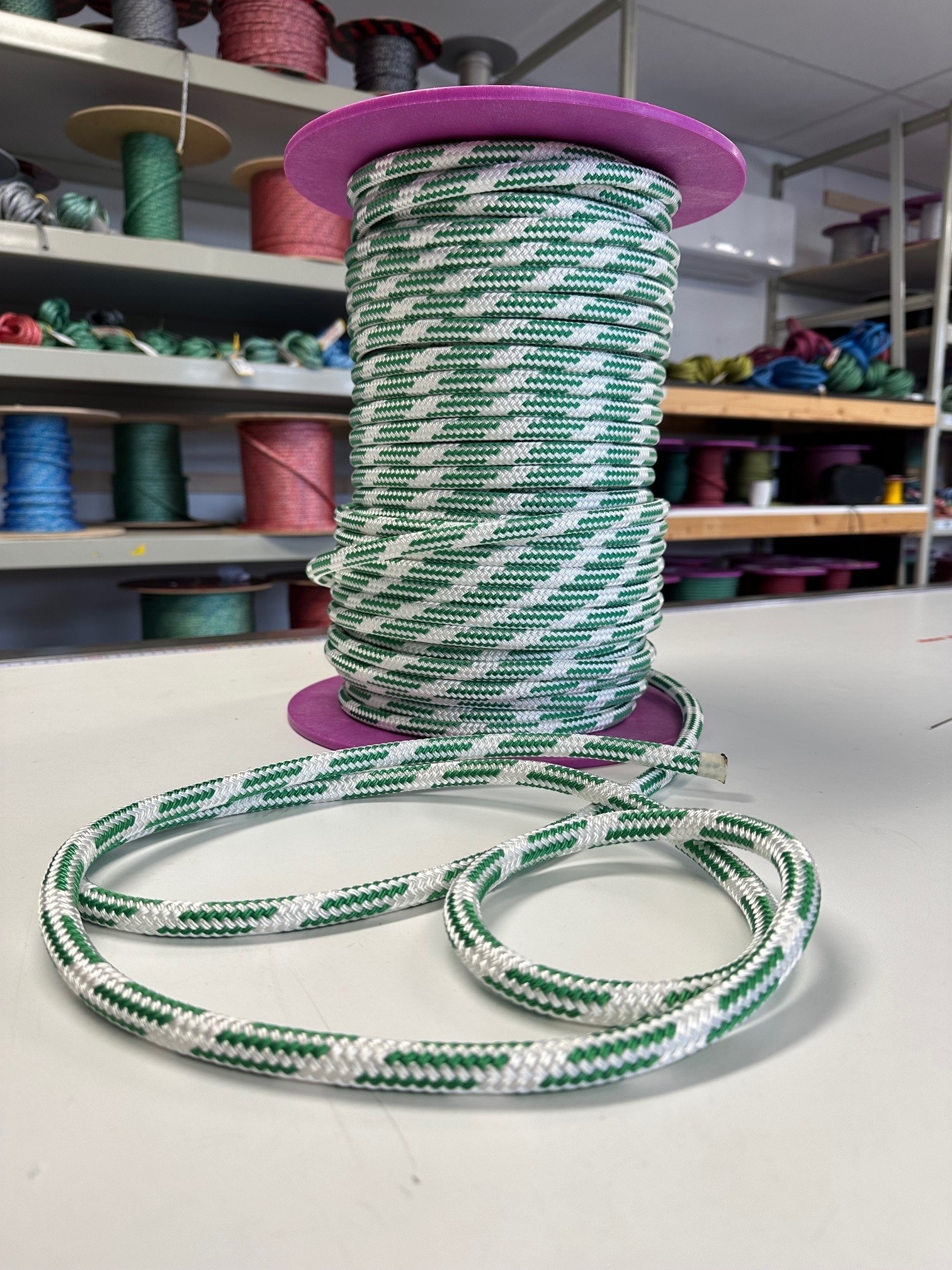 Offshore vallen en schoten wit/groen - U-Rope - Boottotaal.be