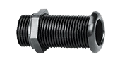 allpa Kunststof doorvoer (loospijp), Ø22mm, L=62mm, zwart