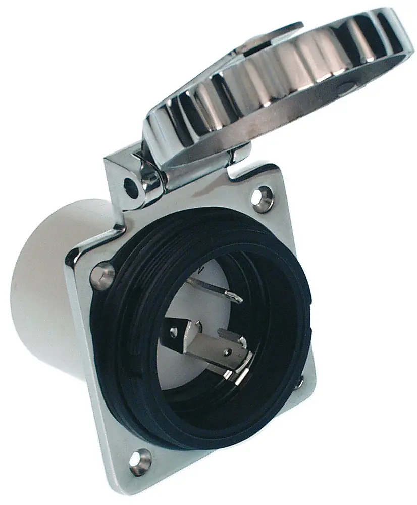 Marinco Walstroom stopcontact inbouw RVS