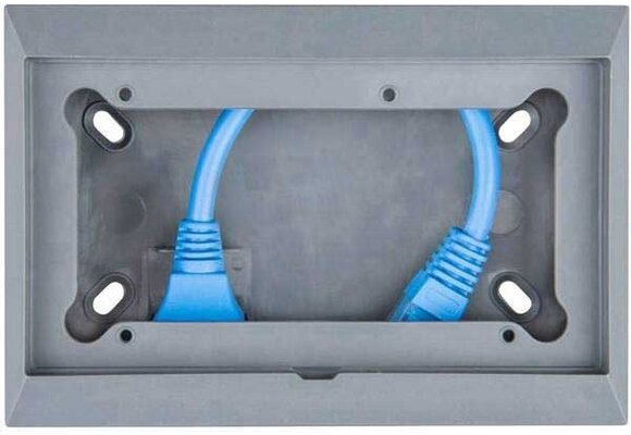 Wandmontagedoos voor GX panelen met 90° RJ45 sockets