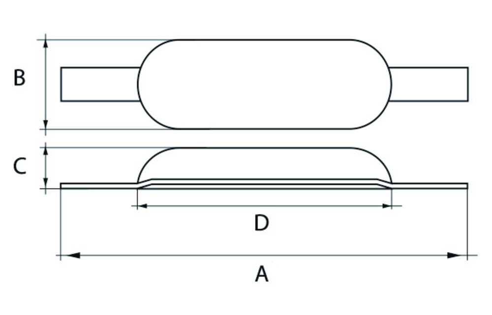 Aluminium anodes met strip