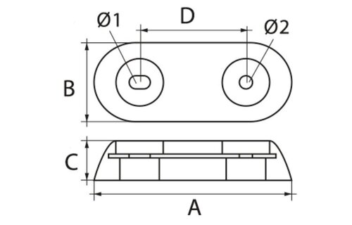 Anodes type vetus aluminium