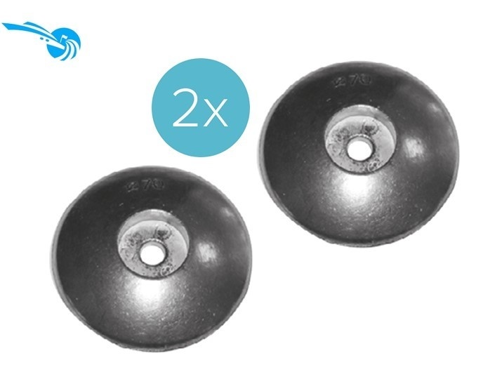 Zink Roerblad anodes 2 stuk