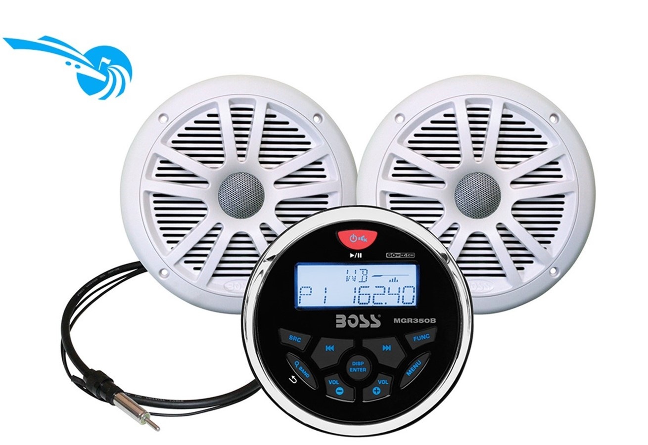 Boss MCKGB350 radio SET | Witte speakers